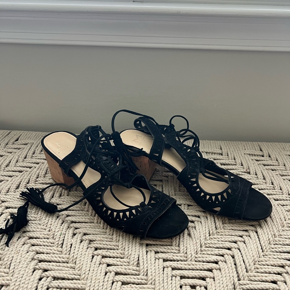Marc Fisher Black Strappy Sandals